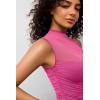 imageAvidlove Womens Mock Neck Mesh Bodysuit Ruched Tank Body Suits Top Sheer One Piece Going Out Tops Classy OutfitsPink