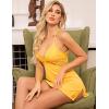 imageAvidlove Women Lingerie Sexy Chemise Nightie Lace Babydoll V Neck Sleepwear Slip Dress Yellow Large