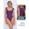 imageAvidlove Body Suits for Womens Sexy Bodysuit Tank Top Thong Body Suit Seamless Double Lined Going Out TopsDeep Purple