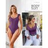 imageAvidlove Body Suits for Womens Sexy Bodysuit Tank Top Thong Body Suit Seamless Double Lined Going Out TopsDeep Purple