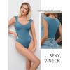 imageAvidlove Body Suits for Womens Sexy Bodysuit Tank Top Thong Body Suit Seamless Double Lined Going Out TopsGreen Blue