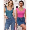 imageAvidlove Body Suits for Womens Sexy Bodysuit Tank Top Thong Body Suit Seamless Double Lined Going Out TopsGreen Blue