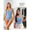 imageAvidlove Body Suits for Womens Sexy Bodysuit Tank Top Thong Body Suit Seamless Double Lined Going Out TopsLight Blue
