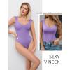 imageAvidlove Body Suits for Womens Sexy Bodysuit Tank Top Thong Body Suit Seamless Double Lined Going Out TopsLilac