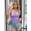 imageAvidlove Body Suits for Womens Sexy Bodysuit Tank Top Thong Body Suit Seamless Double Lined Going Out TopsLilac