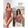 imageAvidlove Body Suits for Womens Sexy Bodysuit Tank Top Thong Body Suit Seamless Double Lined Going Out TopsPurple Red