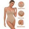 imageAvidlove Body Suits for Womens Sexy Ruched V Neck Thong Bodysuit Backless Sleeveless Double Lined Cami Body Suit TopChampagne