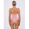 imageAvidlove Body Suits for Womens Sexy Ruched V Neck Thong Bodysuit Backless Sleeveless Double Lined Cami Body Suit TopLight Pink