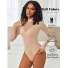 imageAvidlove Bodysuits for Women Long Sleeve Going Out Tops Mock Turtleneck Body Suits Double Lined Leotard ShirtsNude
