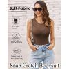 imageAvidlove Bodysuits for Women Summer Tops Mesh Crew Neck Leotards Shirts Sleeveless Going Out Bodysuit TopsBrown