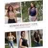 imageAvidlove Bodysuits for Women Summer Tops Mesh Crew Neck Leotards Shirts Sleeveless Going Out Bodysuit TopsNavy Blue
