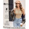 imageAvidlove Bodysuits for Women Summer Tops Mesh Crew Neck Leotards Shirts Sleeveless Going Out Bodysuit TopsTan