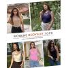 imageAvidlove Bodysuits for Women Summer Tops Mesh Crew Neck Leotards Shirts Sleeveless Going Out Bodysuit TopsWhite