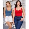 imageAvidlove Bodysuits for Women Sweetheart Neck Ruched Body Suit Seamless Double Lined Tank Top SlimmingDark Blue