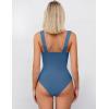 imageAvidlove Bodysuits for Women Sweetheart Neck Ruched Body Suit Seamless Double Lined Tank Top SlimmingDark Blue