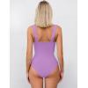 imageAvidlove Bodysuits for Women Sweetheart Neck Ruched Body Suit Seamless Double Lined Tank Top SlimmingLilac