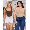 imageAvidlove Bodysuits for Women Sweetheart Neck Ruched Body Suit Seamless Double Lined Tank Top SlimmingNude