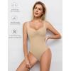 imageAvidlove Bodysuits for Women Sweetheart Neck Ruched Body Suit Seamless Double Lined Tank Top SlimmingNude