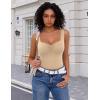 imageAvidlove Bodysuits for Women Sweetheart Neck Ruched Body Suit Seamless Double Lined Tank Top SlimmingNude