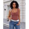 imageAvidlove Bodysuits for Women Sweetheart Neck Ruched Body Suit Seamless Double Lined Tank Top SlimmingPurple Red