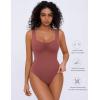 imageAvidlove Bodysuits for Women Sweetheart Neck Ruched Body Suit Seamless Double Lined Tank Top SlimmingPurple Red