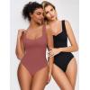 imageAvidlove Bodysuits for Women Sweetheart Neck Ruched Body Suit Seamless Double Lined Tank Top SlimmingPurple Red