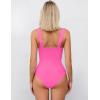 imageAvidlove Bodysuits for Women Sweetheart Neck Ruched Body Suit Seamless Double Lined Tank Top SlimmingRose Red
