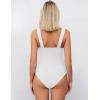 imageAvidlove Bodysuits for Women Sweetheart Neck Ruched Body Suit Seamless Double Lined Tank Top SlimmingWhite