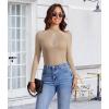 imageAvidlove Long Sleeve Bodysuits for Women Mesh Bodysuit Top Mock Neck Thong Body Suit Going Out TopsNude
