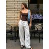imageAvidlove Tank Top Bodysuit for Women Square Neck Double Lined Body Suits One Piece Thong Basic Summer Cami TopsBrown