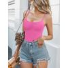 imageAvidlove Tank Top Bodysuit for Women Square Neck Double Lined Body Suits One Piece Thong Basic Summer Cami TopsPeach Coral