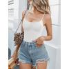 imageAvidlove Tank Top Bodysuit for Women Square Neck Double Lined Body Suits One Piece Thong Basic Summer Cami TopsWhite