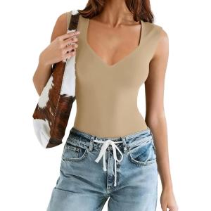 imageAvidlove Body Suits for Womens Sexy Bodysuit Tank Top Thong Body Suit Seamless Double Lined Going Out TopsNude