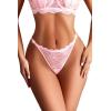 image:imageAvidlove Lace Thongs for Women with RhinestoneEmbellished Strap Cheeky Underwear Sexy Panties 13 PackPink