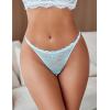 image:imageAvidlove Lace Thongs for Women with RhinestoneEmbellished Strap Cheeky Underwear Sexy Panties 13 PackSky Blue