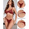 image:imageAvidlove Lace Thongs for Women with RhinestoneEmbellished Strap Cheeky Underwear Sexy Panties 13 PackWine Red