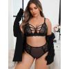 image:imageAvidlove Plus Size Lingerie Set for Women Lace Bra Panties Set 2 Piece LingerieBlack