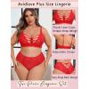 image:imageAvidlove Plus Size Lingerie Set for Women Lace Bra Panties Set 2 Piece LingerieCarmine Red