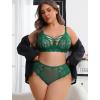 image:imageAvidlove Plus Size Lingerie Set for Women Lace Bra Panties Set 2 Piece LingerieDark Green