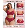 image:imageAvidlove Plus Size Lingerie Set for Women Lace Bra Panties Set 2 Piece LingerieDark Red
