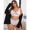 image:imageAvidlove Plus Size Lingerie Set for Women Lace Bra Panties Set 2 Piece LingerieWhite