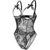 image:imageAvidlove Women One Piece Lingerie Sexy Lace Babydoll Mini BodysuitBlack Floral