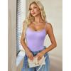 image:imageAvidlove Women Square Neck Lace Bodysuit Sleeveless Spaghetti Strap Tank Top Body SuitsLilac