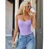 image:imageAvidlove Women Square Neck Lace Bodysuit Sleeveless Spaghetti Strap Tank Top Body SuitsLilac