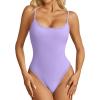 image:imageAvidlove Women Square Neck Lace Bodysuit Sleeveless Spaghetti Strap Tank Top Body SuitsLilac