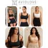 image:imageAvidlove Womens Comfy Pullover Wireless Bra Seamless Bralettes No Underwire T Shirt Wirefree Wide Straps Sleep Everyday BrasBlack