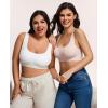 image:imageAvidlove Womens Comfy Pullover Wireless Bra Seamless Bralettes No Underwire T Shirt Wirefree Wide Straps Sleep Everyday BrasWhite