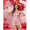 image:imageAvidlove Womens Lingerie Sexy Nightwear Spaghetti Strap Nightgown Babydoll ChemiseLove Pink