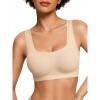 image:imageAvidlove Womens Comfy Pullover Wireless Bra Seamless Bralettes No Underwire T Shirt Wirefree Wide Straps Sleep Everyday BrasNude