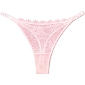 image:imageAvidlove Lace Thongs for Women with RhinestoneEmbellished Strap Cheeky Underwear Sexy Panties 13 PackPink